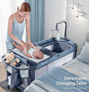 Baby Bassinet Bedside Crib, Pack and Play with Sheet