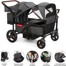 Voya Quad Baby Stroller Wagon - Gray/Black