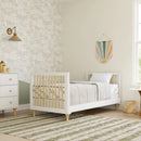 Lolly 4 in 1 Convertible Mini Crib and Twin Bed with Toddler Bed Conversion Kit - white/natural
