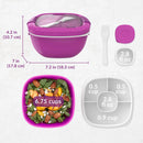 Salad Stackable Lunch Container - Purple