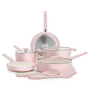 Rio Advanced 10pc Ceramic Nonstick Cookware Set - Pink