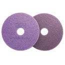 Scotch-Brite Diamond Floor Pads, Burnish/Buff, 20" Diameter, Purple, 5/Carton - MMM08418