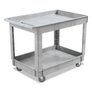 Boardwalk Utility Cart, Two-Shelf, Plastic Resin, 24W X 40D, Gray - BWK4024UCGRA