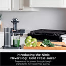 NeverClog 24 Oz. Black Cold Press Juicer with Total Pulp Control