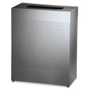 Rubbermaid Designer Line Silhouettes Receptacle, Square, Steel, 40 Gal, Silver - RCPSR18EPLSM