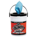 Brawny Wet Hand Towels, 12 1/5" X 8 3/5", 1-Ply, Blue, 84/Pail, 6/Carton - GPC21501