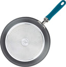 Deep Nonstick Frying Pan - 10.25 Inch - Teal Handle