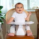Ergonomic Baby Floor And Booster Seat With Tray - Taupe