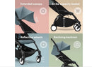Yoyo3 Stroller Black Frame Bundle 6  - Aqua