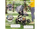 Roc 1 Reversible Folding Baby Stroller, High Landscape, Adjustable Canopy, Anti-Shock, 5-Point Harness, Cup Holder, Dark Grey