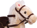 Plush Rocking Horse - Soft Fur and Solid Wood
