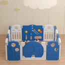 Baby Playpen, Adjustable Shape,14 Panels - Blue