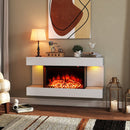 18/36 Inch 3-Sided Wall Mounted Electric Fireplace With 32/50 Inch Wide Floating Mantle-32 Inch