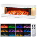 18/36 Inch 3-Sided Wall Mounted Electric Fireplace With 32/50 Inch Wide Floating Mantle-36 Inch