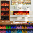 18/36 Inch 3-Sided Wall Mounted Electric Fireplace With 32/50 Inch Wide Floating Mantle-36 Inch