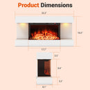 18/36 Inch 3-Sided Wall Mounted Electric Fireplace With 32/50 Inch Wide Floating Mantle-32 Inch
