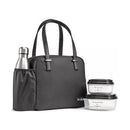 Laketown Lunch Bag with Containers and SS Water Bottle - Black