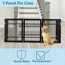 Foldable Indoor Dog Gate - Brown