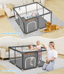 Dripex Baby Playpen - 48" x 48" Play Yard for Babies and Toddlers