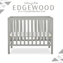 Edgewood 4-in-1 Convertible Mini Crib, Cool Grey