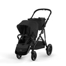 Gazelle S Stroller - Black Frame with Moon Black Seat