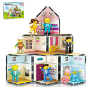 65PCS Magnetic Tile Building Set - Family Theme