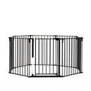 2-in-1 Play Yard Configurable Metal Safety Gate - Black