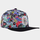 Overtime Adult Flat Brim Snapback Baseball Hat - Printed Crown