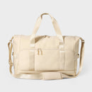 Faux Neoprene Weekender Bag - Cream