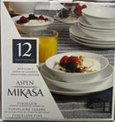 Mikasa Aspen Porcelain Dinnerware 12 Piece Set