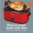 22 Quarts Electric Roaster Oven - Red