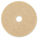 3M Ultra High-Speed Natural Blend Floor Burnishing Pads 3500, 27" Dia., Tan, 5/Ct - MMM20317