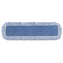 Rubbermaid High Absorbency Mop Pad, Nylon/Polyester Microfiber, 18" Long, Blue - RCPQ41600CT