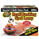Repti Basking Spot® Lamp, 100 Watt, 2 Bulb Value Pack