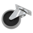 Rubbermaid Replacement Non-Marking Plate Caster, 4", Black/Gray - SGSFG1011L20000