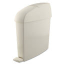 Rubbermaid Sanitary Bin, Rectangular, Plastic, 3 Gal, White - RCP750243