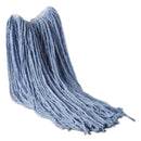 Rubbermaid Synthetic Blend Mop Head, 16 Oz, 1" Headband, Blue, 6/Carton - RCPF131SBL