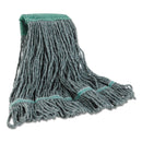 Boardwalk Mop Head, Premium Standard Head, Cotton/Rayon Fiber, Medium, Green - BWK402GN