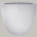 Round Egg Ceramic Planter, White, 15 in.