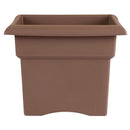 Bloem Veranda Square Plastic Planter, Chocolate, 18 in.