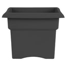 Bloem Veranda Square Plastic Planter, Charcoal, 18 in.