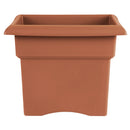 Bloem Veranda Square Plastic Planter, Terra Cotta, 18 in.
