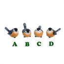 Round Orange Belly Bird Figurine, Medium