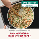 Hard-Anodized Ceramic Induction Nonstick Saute Pan - Porcelain