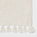 Cotton Textured Table Runner - White
