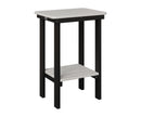 Berlin Gardens, Rectangular End Counter Table, Seashell on Black