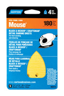 Norton 5-1/4 in. L X 3-3/4 in. W 180 Grit Aluminum Oxide Mouse Sandpaper 5 pk