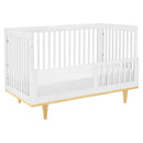 Marley 3-in-1 Convertible Crib - White Finish and Natural Legs