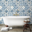 RoomMates 20.5 in. W X 16.5 in. L Mediterranian Tile Peel and Stick Wallpaper, Pack of 4