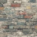 RoomMates 20.5 in. W X 16.5 in. L Brick Alley Peel and Stick Wallpaper, Pack of 4